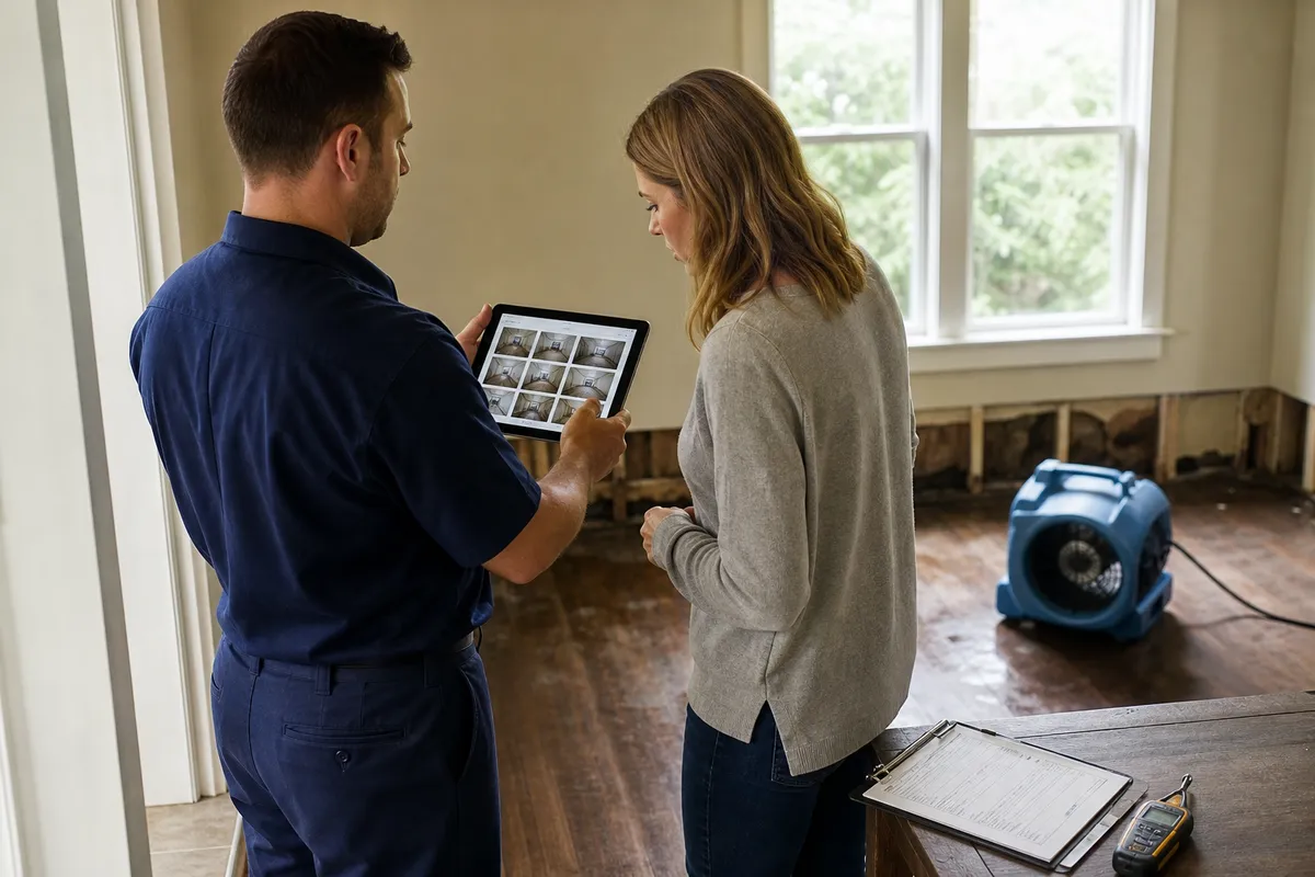 Insurance claim documentation for San Diego property restoration